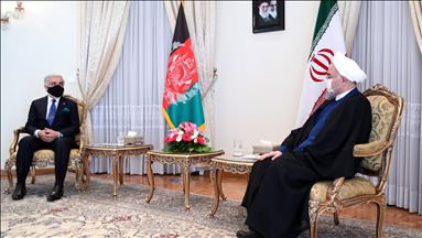 دیدار رئیس شورای عالی مصالحه ملی افغانستان با رئیس جمهور ایران در تهران