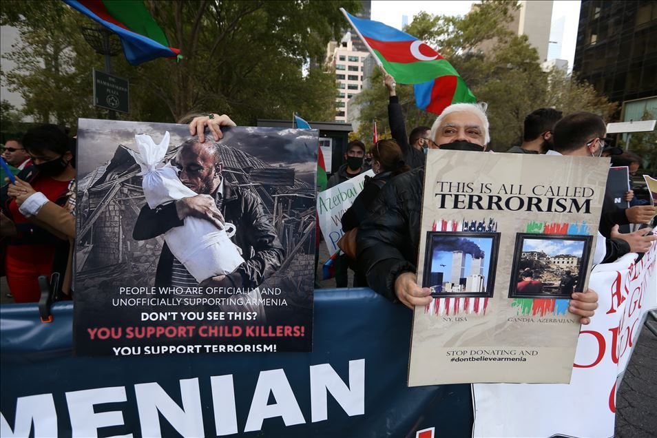 Demonstrasi mendukung Azerbaijan di New York