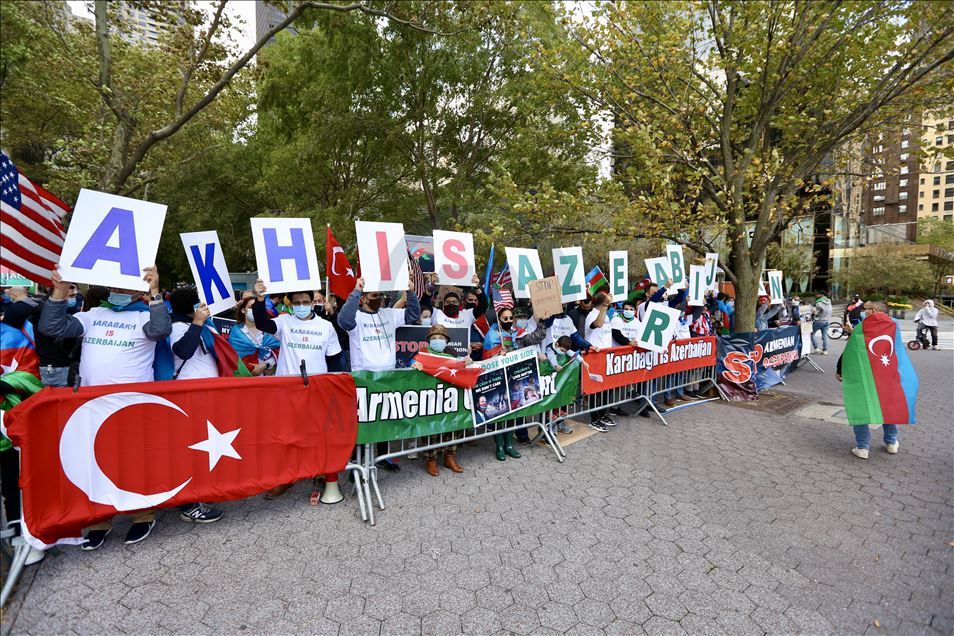 Demonstrasi mendukung Azerbaijan di New York
