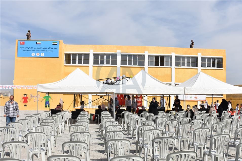 Tel Abyad'da eğitime verilen destek sürüyor
