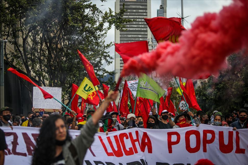 Paro Nacional en Colombia acompañado por la Minga indígena