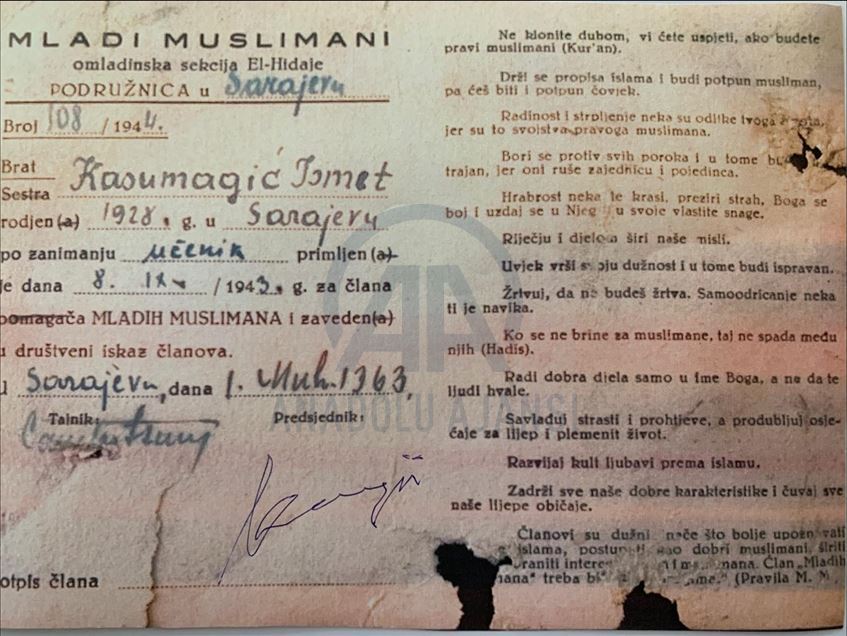 Ismet Kasumagić nakon 77 godina potpisao pristupnicu u Mlade Muslimane 