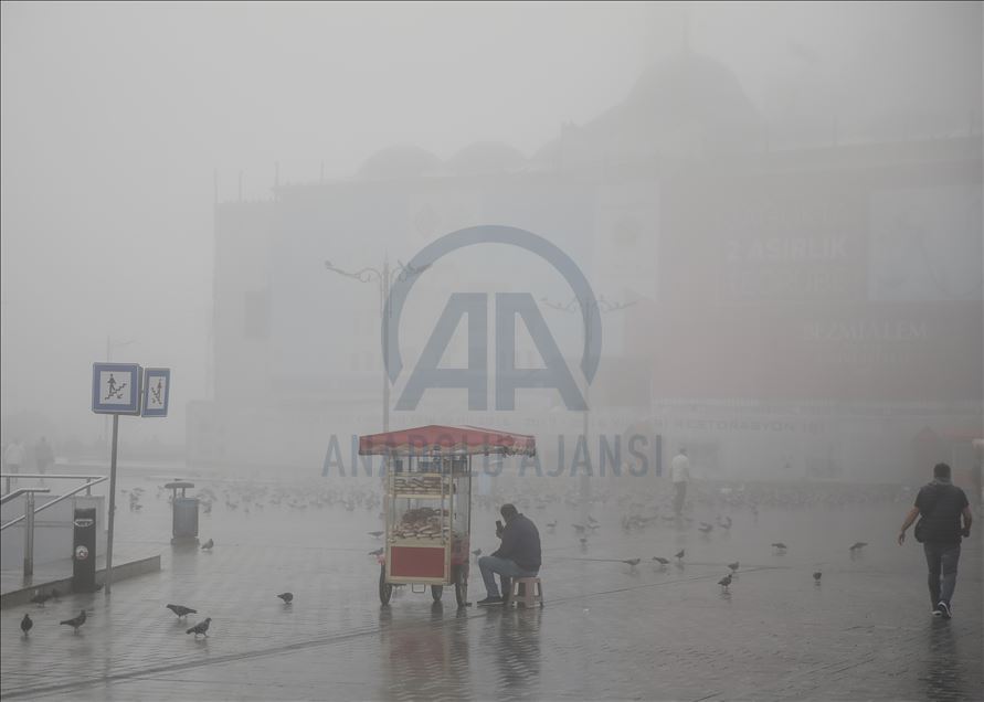 Misty morning in Istanbul