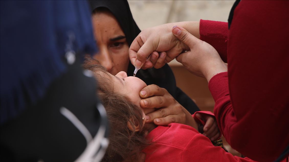 Barış Pınarı Bölgesi'nde 45 bin Suriyeli çocuğa felç aşısı kampanyası