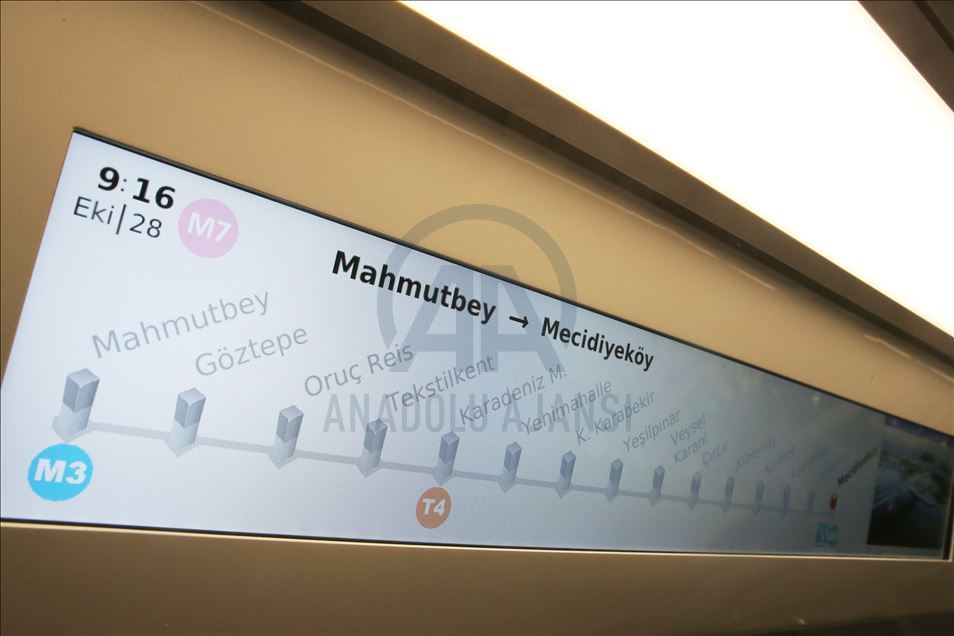Mecidiyeköy-Mahmutbey Metrosunda seferler başladı