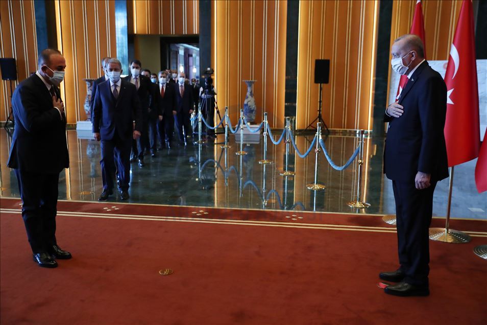 Cumhurbaşkanı Erdoğan, Cumhuriyet Bayramı tebriklerini kabul etti