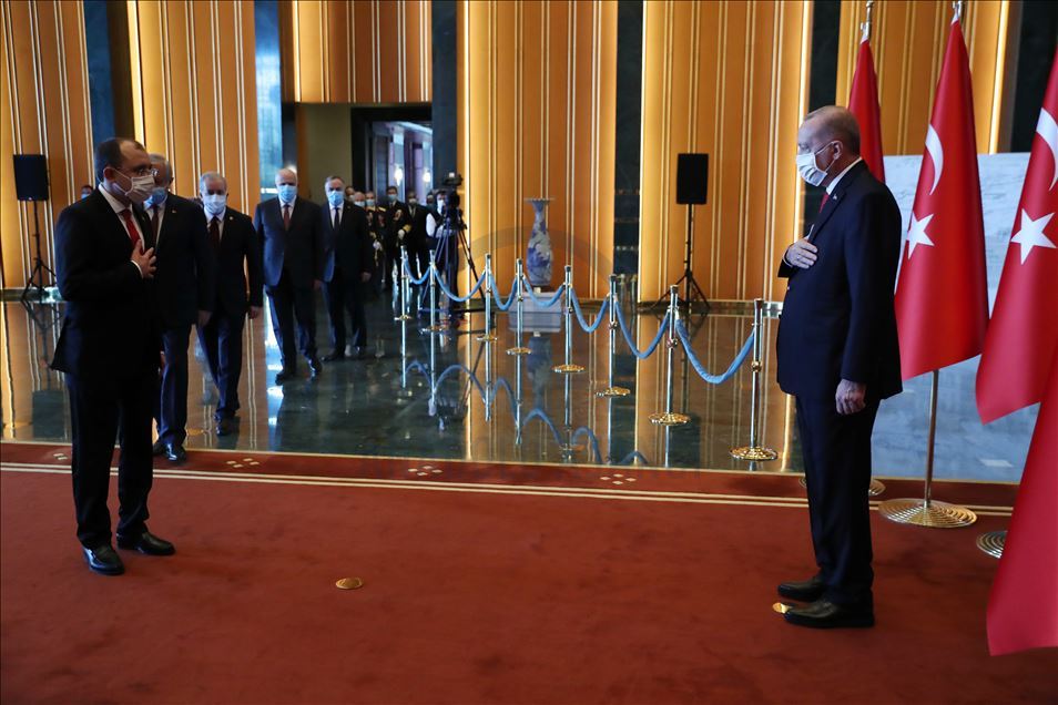 Cumhurbaşkanı Erdoğan, Cumhuriyet Bayramı tebriklerini kabul etti