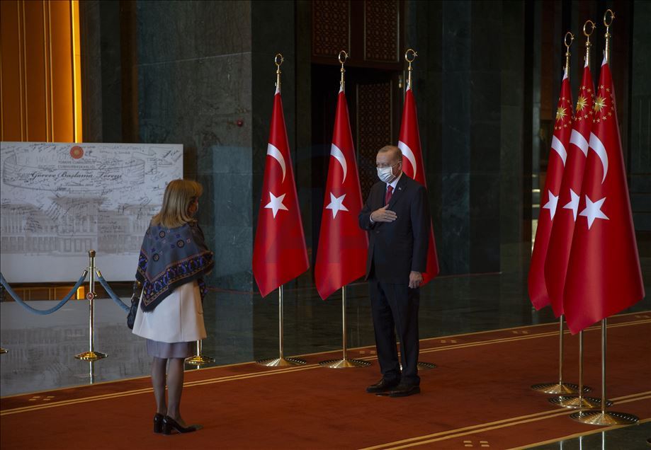 Cumhurbaşkanı Erdoğan, Cumhuriyet Bayramı tebriklerini kabul etti