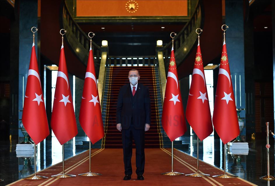 Cumhurbaşkanı Erdoğan, Cumhuriyet Bayramı tebriklerini kabul etti