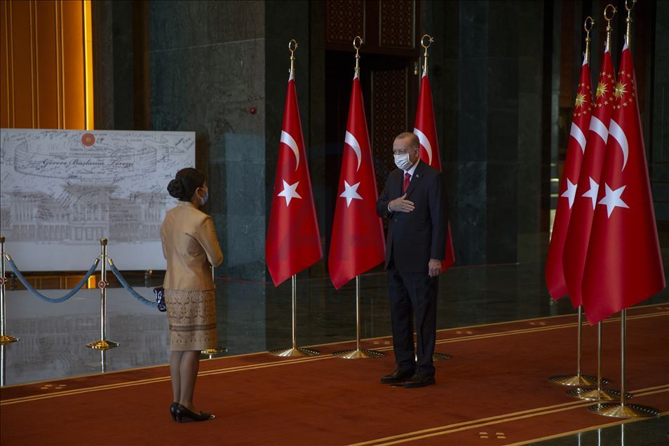 Cumhurbaşkanı Erdoğan, Cumhuriyet Bayramı tebriklerini kabul etti