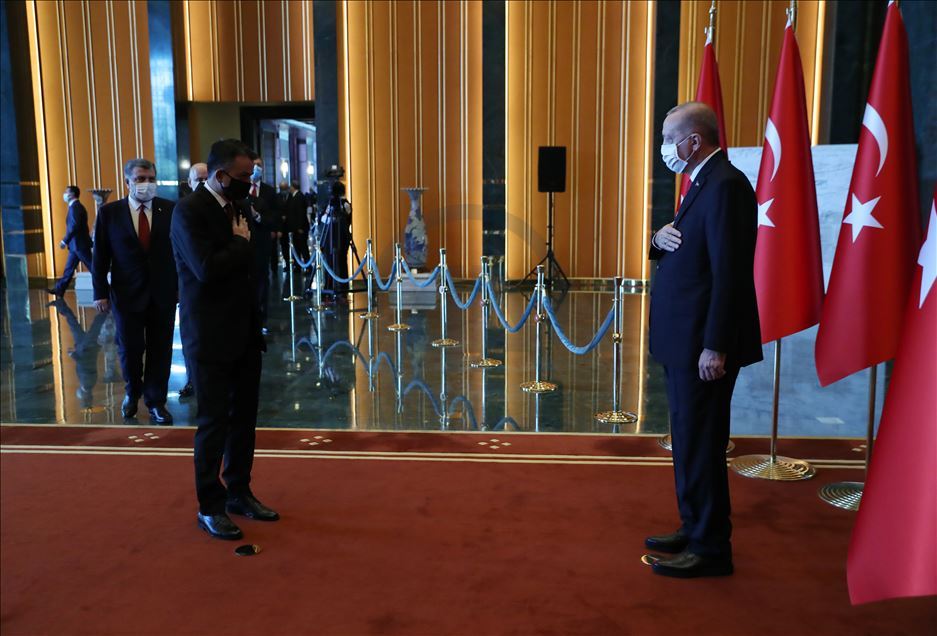 Cumhurbaşkanı Erdoğan, Cumhuriyet Bayramı tebriklerini kabul etti