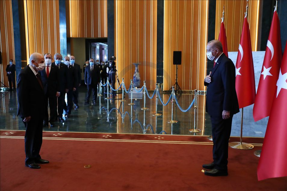 Cumhurbaşkanı Erdoğan, Cumhuriyet Bayramı tebriklerini kabul etti