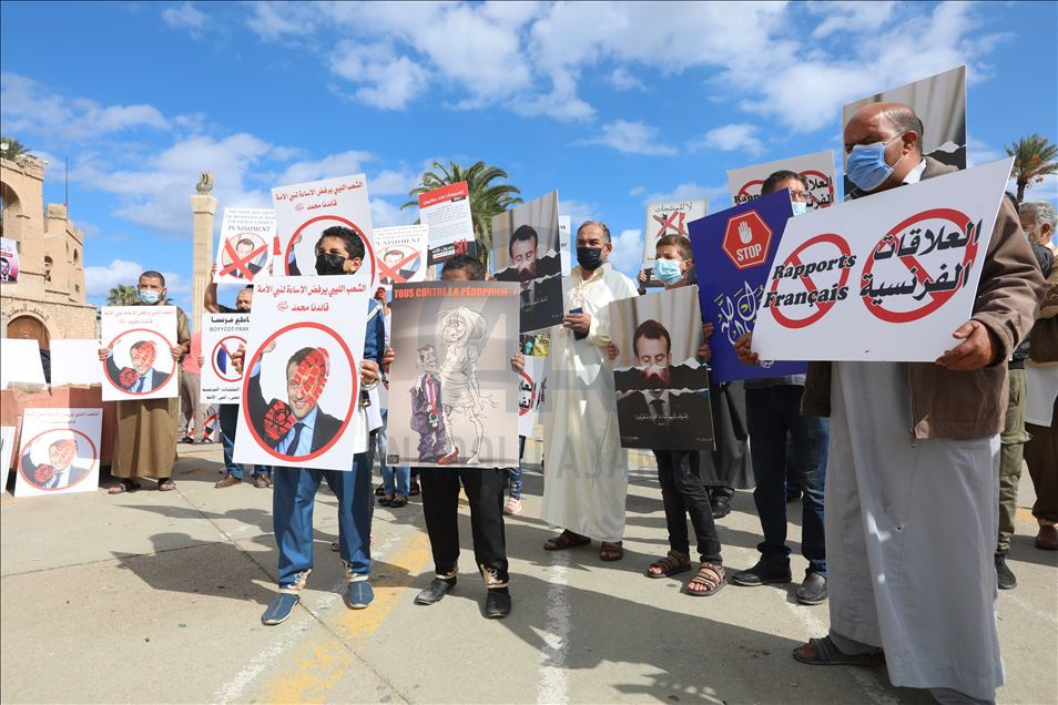 ليبيا.. مظاهرة بطرابلس ضد موقف ماكرون المعادي للإسلام
