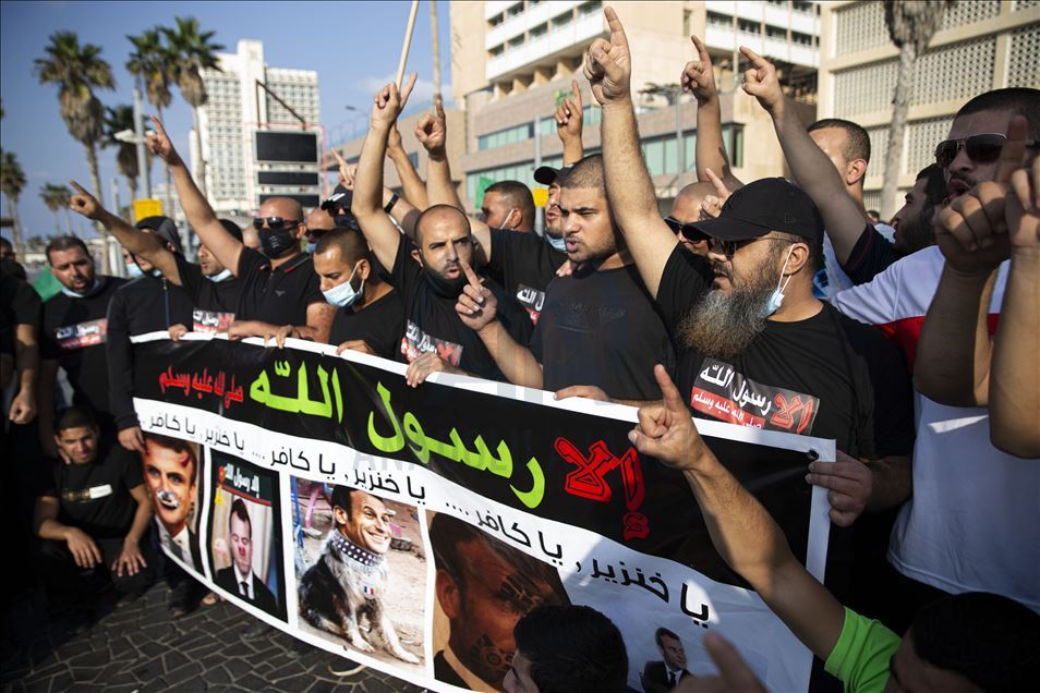 مظاهرة عربية في تل أبيب احتجاجا على الإساءة للإسلام