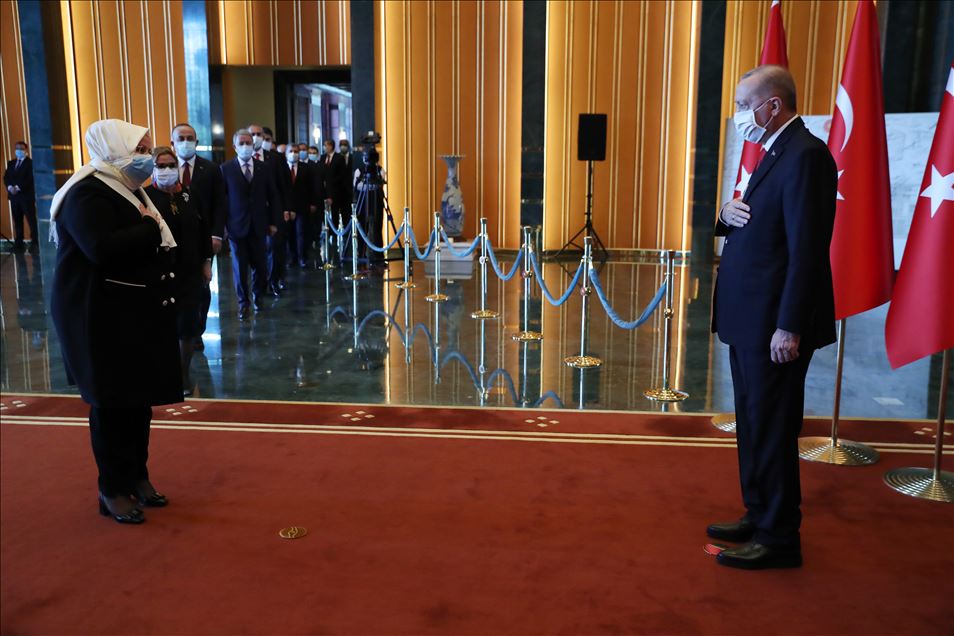 Cumhurbaşkanı Erdoğan, Cumhuriyet Bayramı tebriklerini kabul etti
