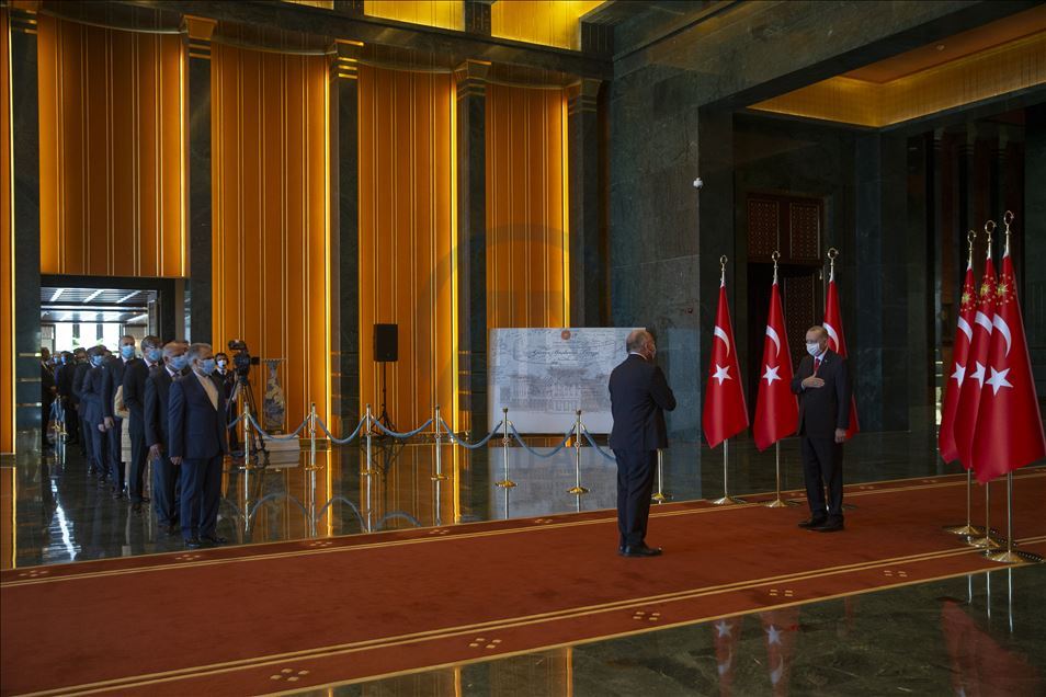 Cumhurbaşkanı Erdoğan, Cumhuriyet Bayramı tebriklerini kabul etti
