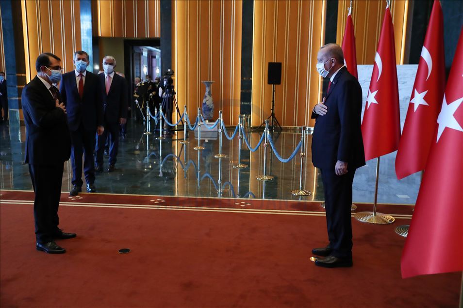Cumhurbaşkanı Erdoğan, Cumhuriyet Bayramı tebriklerini kabul etti