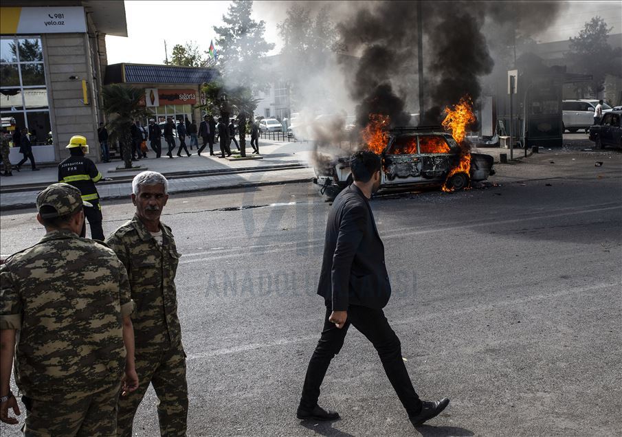 Ataques del Ejército armenio en la ciudad de Barda, Azerbaiyán 
