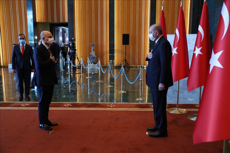 Cumhurbaşkanı Erdoğan, Cumhuriyet Bayramı tebriklerini kabul etti