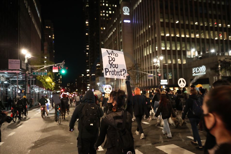 Election protest in New York City