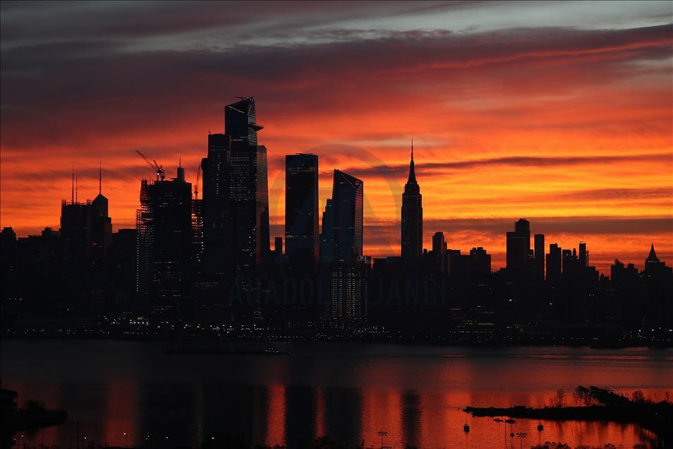 Sunrise view over New York City