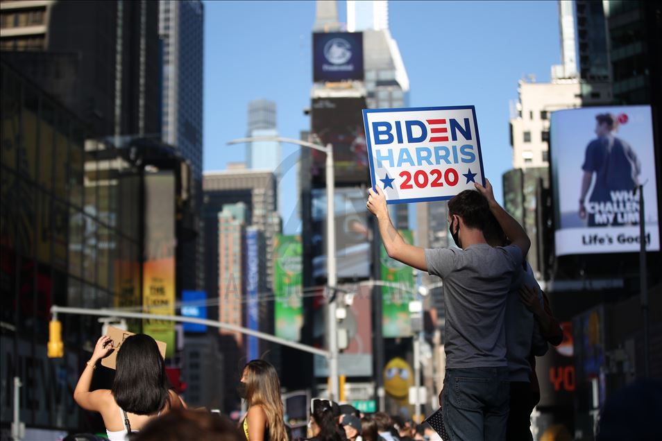Celebration in New York over Biden’s win