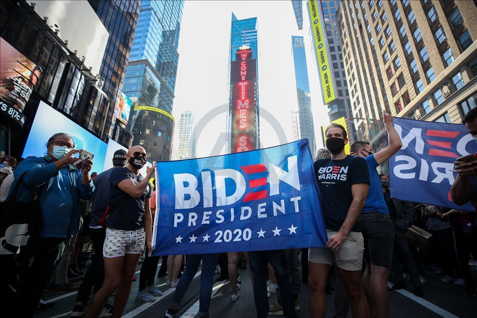 Celebration in New York over Biden’s win