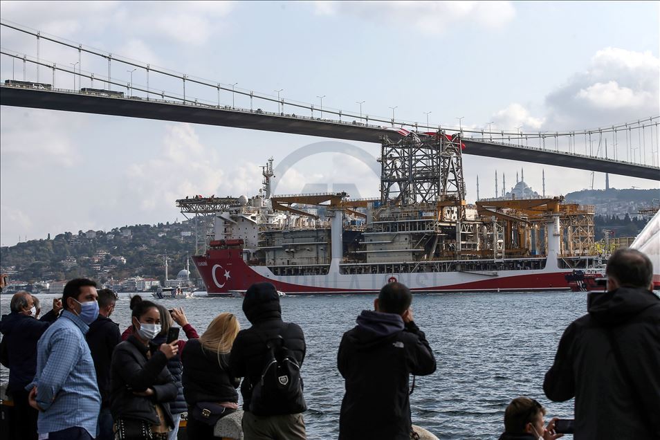 Kanuni sondaj gemisi Karadeniz'e uğurlandı