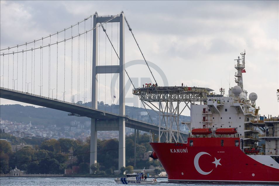 Kanuni sondaj gemisi Karadeniz'e uğurlandı