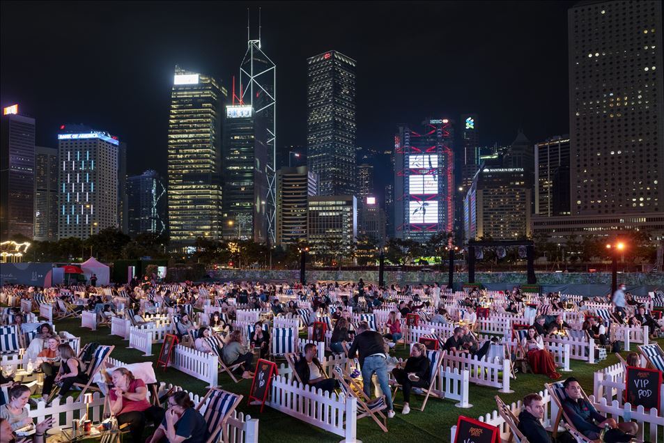 Open Air Cinema event in Hong Kong