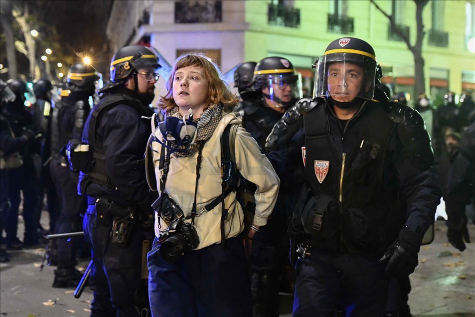 Thousands of demonstrators at the PPL Global Security Law protest in Paris