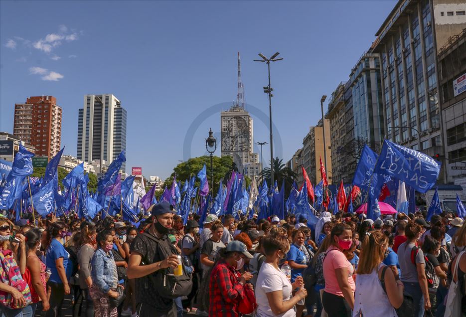 Arjantin'de hükümete destek gösterisi