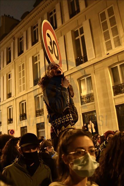 Thousands of demonstrators at the PPL Global Security Law protest in Paris