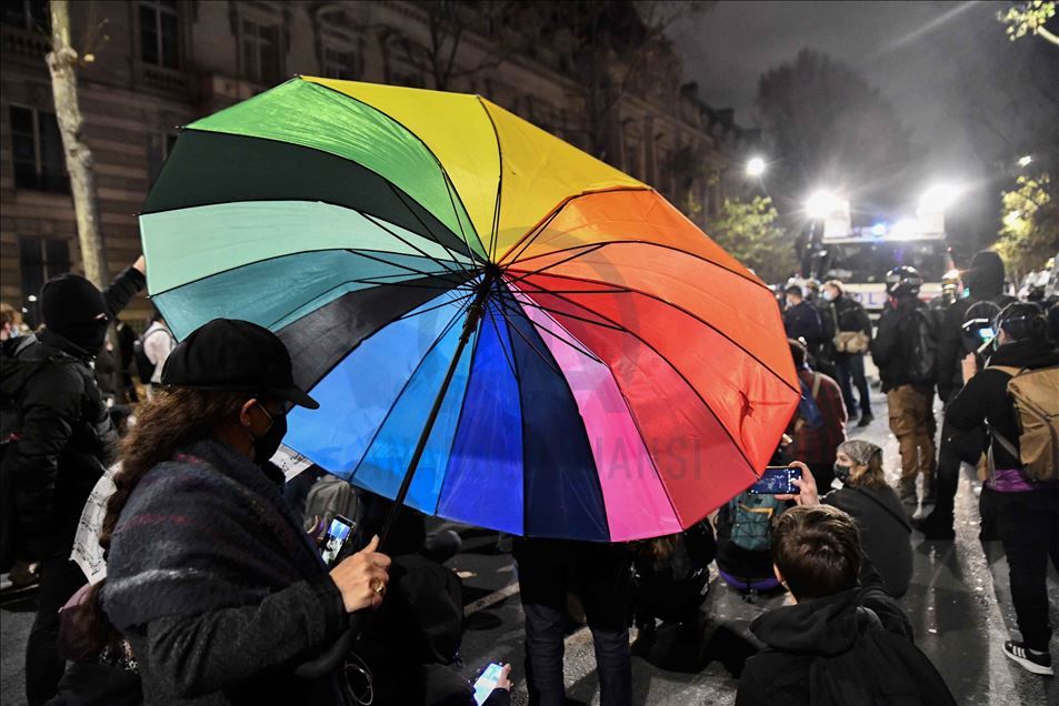 Thousands of demonstrators at the PPL Global Security Law protest in Paris