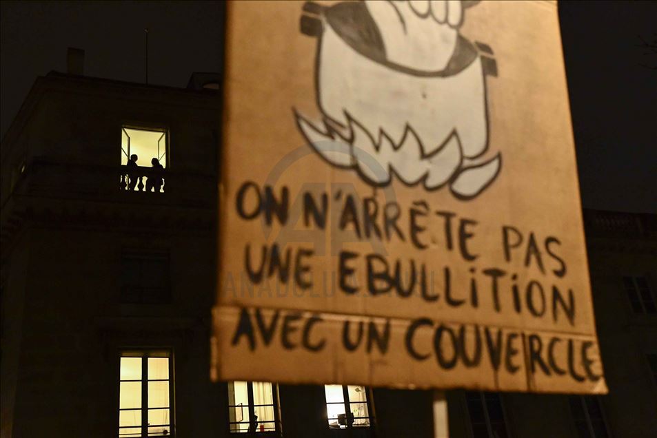 Thousands of demonstrators at the PPL Global Security Law protest in Paris