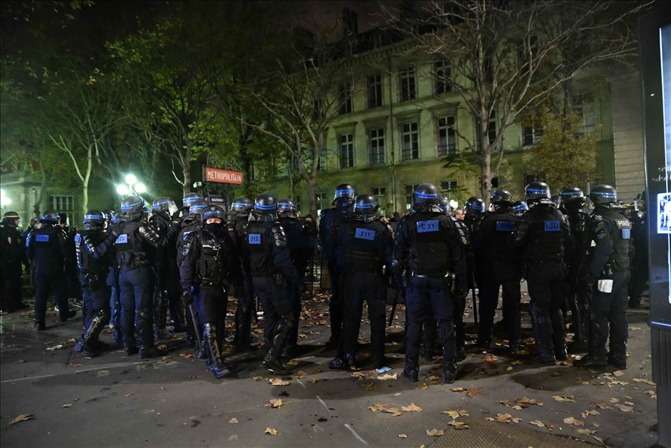 Thousands of demonstrators at the PPL Global Security Law protest in Paris