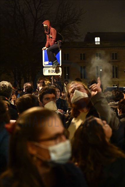 Thousands of demonstrators at the PPL Global Security Law protest in Paris