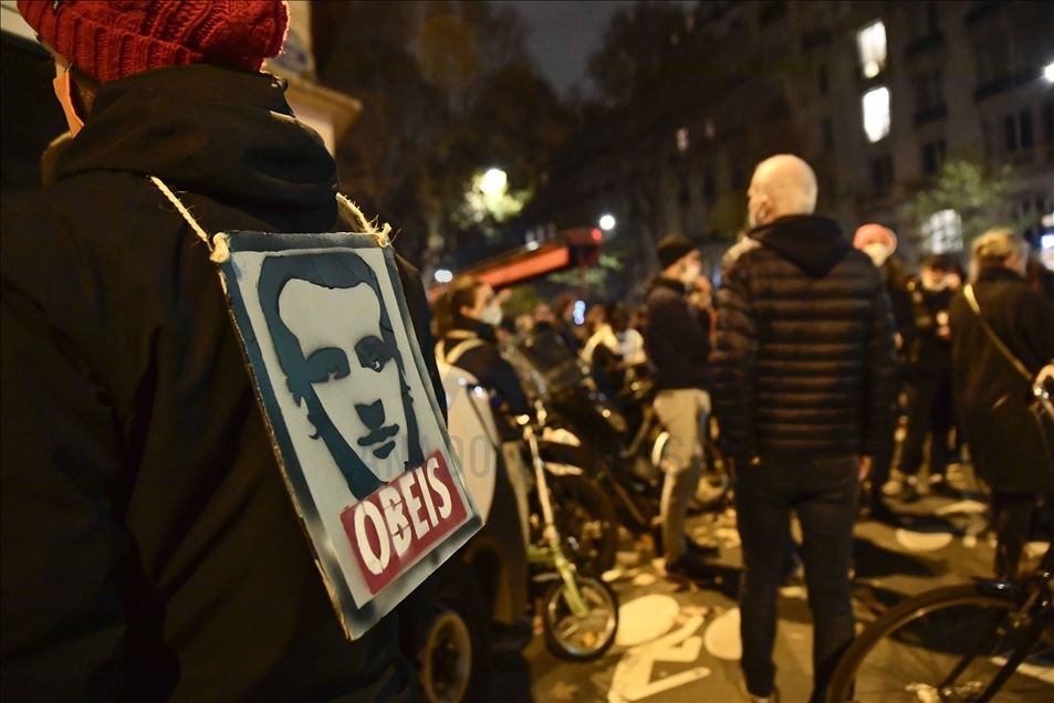 Thousands of demonstrators at the PPL Global Security Law protest in Paris