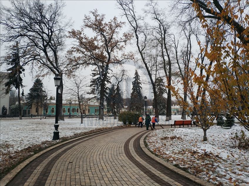 Первый снег в Киеве