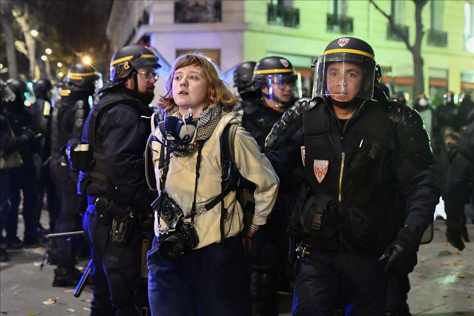 Thousands of demonstrators at the PPL Global Security Law protest in Paris