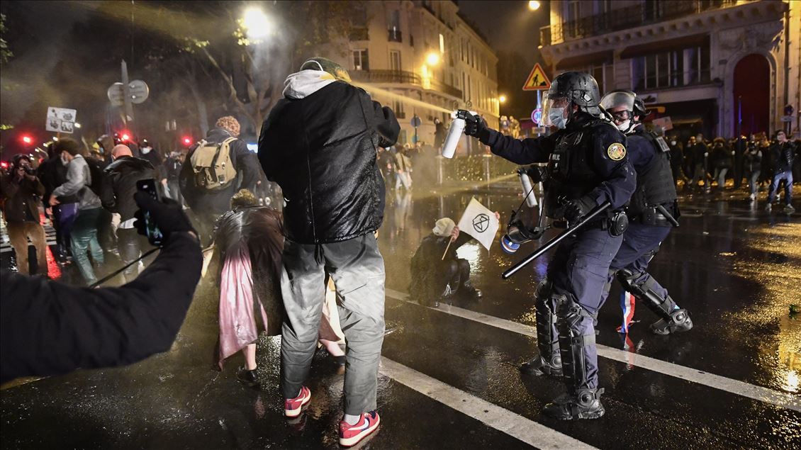 Thousands of demonstrators at the PPL Global Security Law protest in Paris