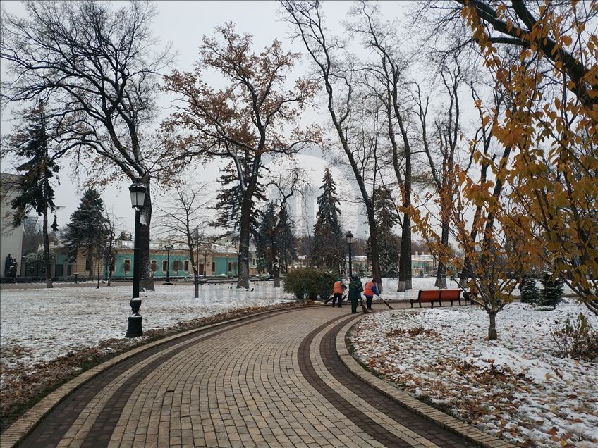 First snowfall in Kiev