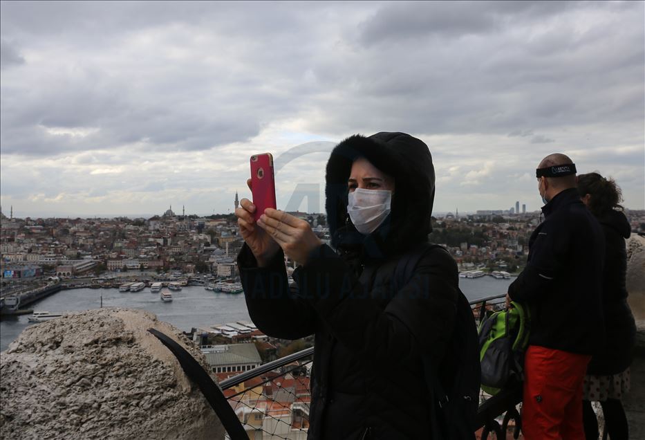 Residents visit Galata Tower