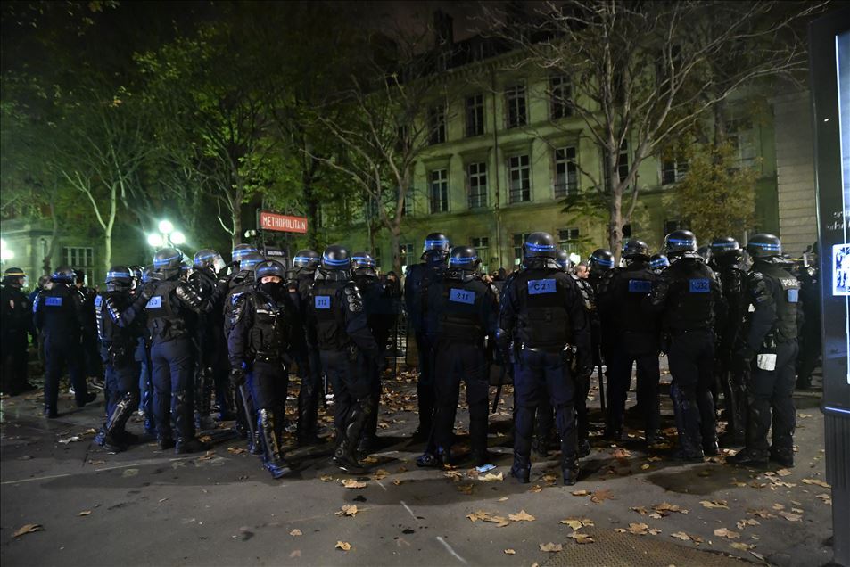 Thousands of demonstrators at the PPL Global Security Law protest in Paris