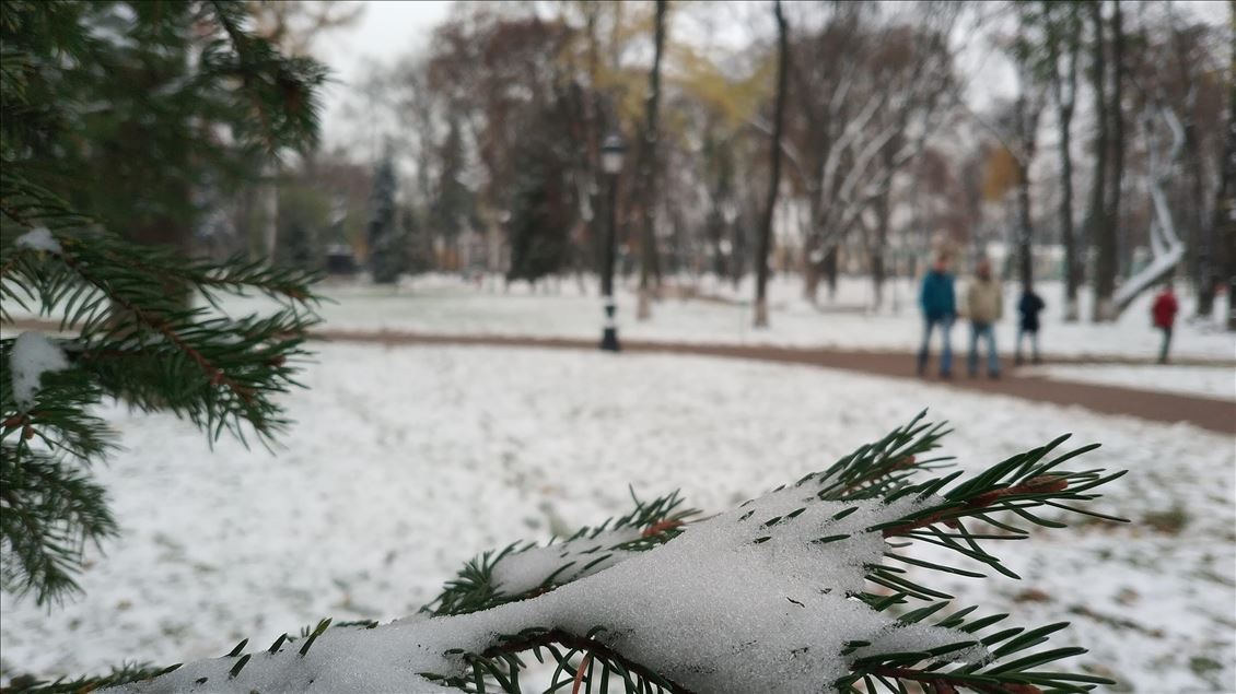 First snowfall in Kiev