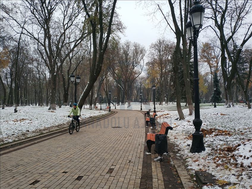 First snowfall in Kiev