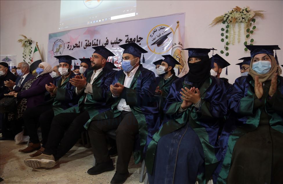أول مراسم تخرج لـ30 طالبا في "اعزاز" السورية
