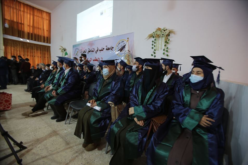 أول مراسم تخرج لـ30 طالبا في "اعزاز" السورية