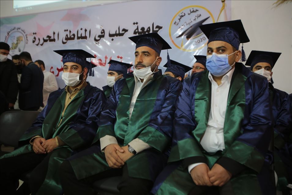 أول مراسم تخرج لـ30 طالبا في "اعزاز" السورية
