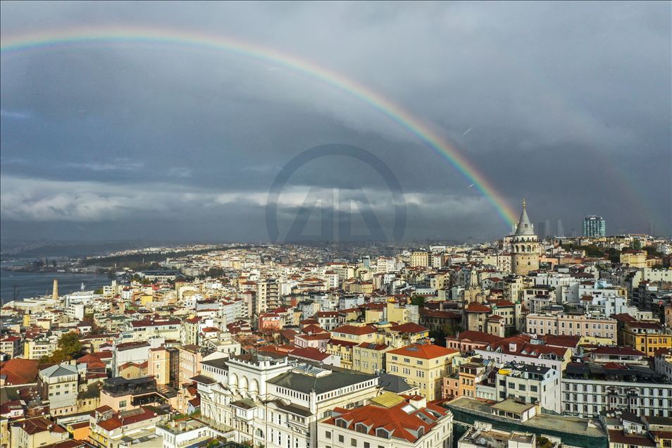 Rainbow over Istanbul